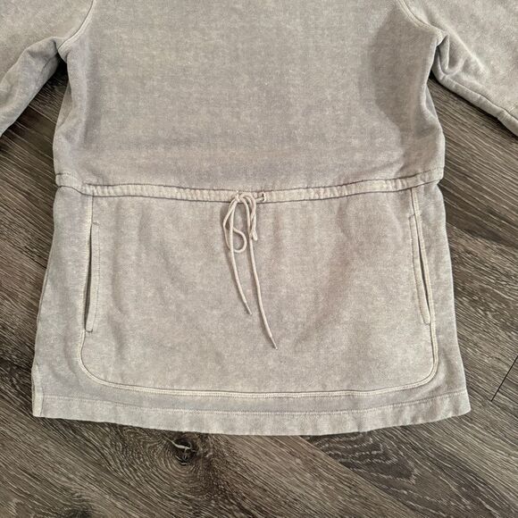 Poetry Short Sleeve Funnel Neck Hemp Cotton Sweatshirt - Picture 2 of 9